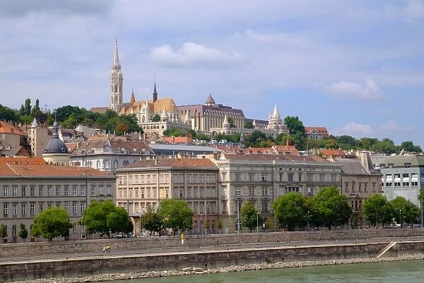 Matthias Church, Fishermans Bastion at the heart of Budas Castle District and the Danube