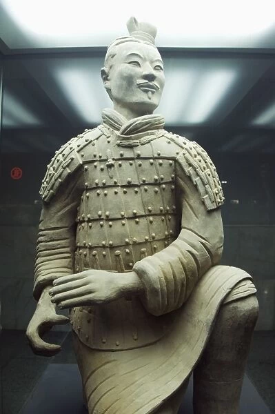 Mausoleum of the first Qin Emperor housed in The Museum of the Terracotta Warriors opened in 1979 near Xian City, Shaanxi Province