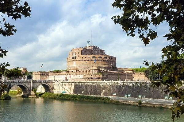 Mausoleum of Hadrian known as Castel Sant Angelo, Ponte Sant Angelo, Tiber River