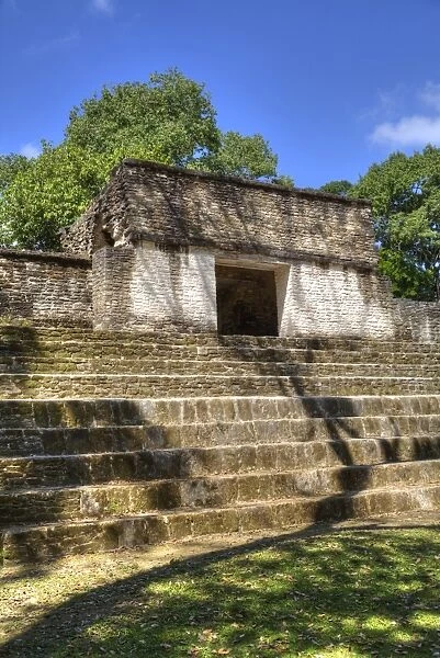 Mayan Arch, entry to Plaza A, Cahal Pech Mayan Ruins, San Ignacio, Belize, Central