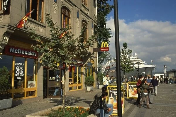 McDonalds out let at port, Istanbul, Turkey, Europe