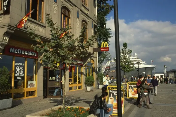 Framed Print : McDonalds out let at port, Istanbul, Turkey, Europe Framed Print : McDonalds out let at port, Istanbul, Turkey, Europe