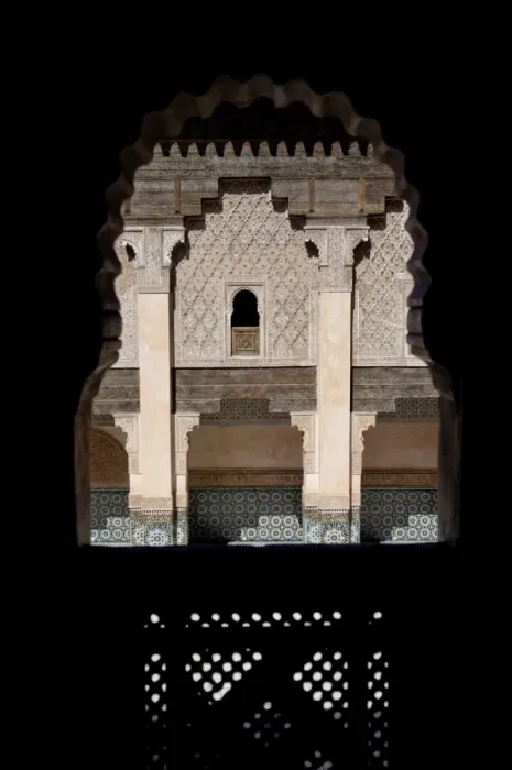 Framed Print : The Medersa Ben Youssef, the largest in Morocco, built by the Almoravide dynasty