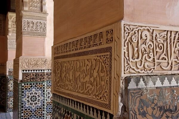 The Medersa Ben Youssef, the largest in Morocco, built by the Almoravide dynasty