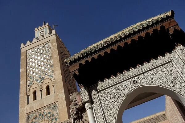 The Medersa mosque, Medina, Marrakesh, Morocco, North Africa, Africa
