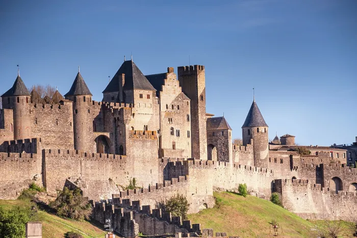 Framed Print : Medieval castle of Carcassonne, Languedoc-Roussillon, France Framed Print : Medieval castle of Carcassonne, Languedoc-Roussillon, France
