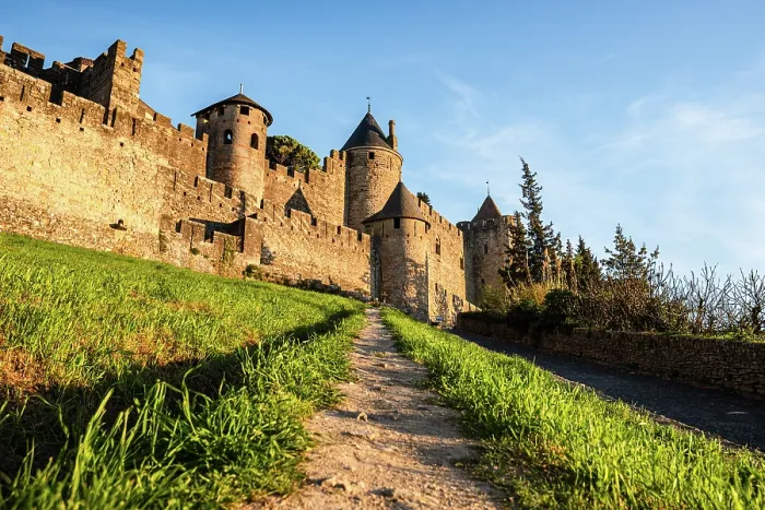 Framed Print : Medieval castle of Carcassonne, Languedoc-Roussillon, France Framed Print : Medieval castle of Carcassonne, Languedoc-Roussillon, France