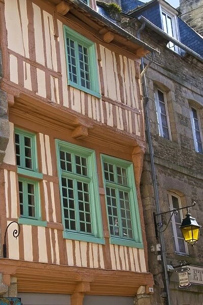 Medieval house, old town, Dinan, Brittany, France, Europe