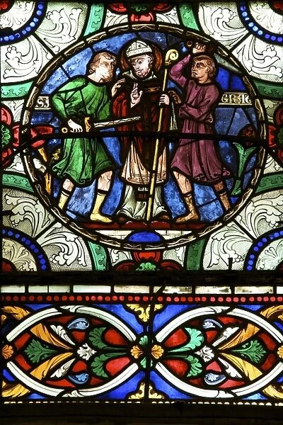 Medieval stained glass depicting the Murder of St. Thomas a Becket, Canterbury Cathedral, UNESCO World Heritage Site, Canterbury, Kent, England, United Kingdom, Europe