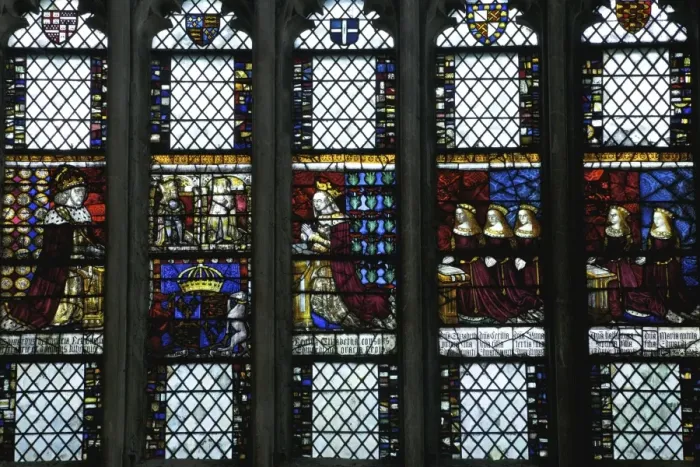 Framed Print : Medieval stained glass in the Royal Window, Northwest Transept, Canterbury Cathedral, UNESCO World Heritage Site, Canterbury, Kent, England, United Kingdom, Europe Framed Print : Medieval stained glass in the Royal Window, Northwest Transept, Canterbury Cathedral, UNESCO World Heritage Site, Canterbury, Kent, England, United Kingdom, Europe