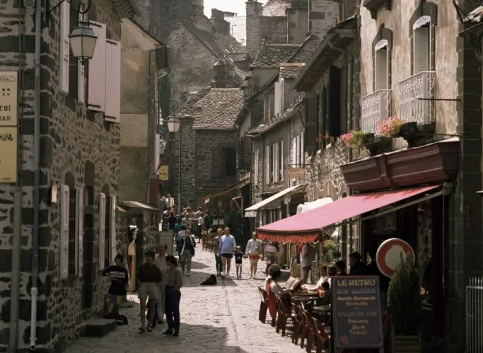 Framed Print : Medieval town of Salers, Auvergne, Massif Central, France, Europe Framed Print : Medieval town of Salers, Auvergne, Massif Central, France, Europe