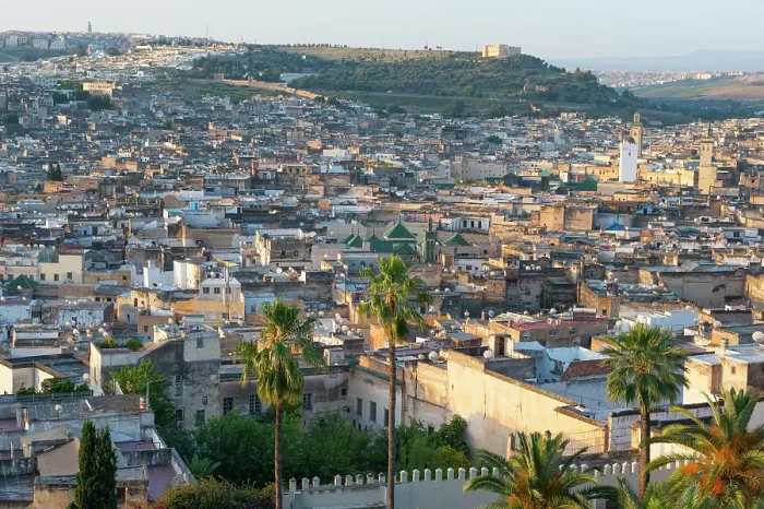 Framed Print : The Medina, UNESCO, viewed from a terrace of the luxury Palais Jamai hotel, Fes, Morocco Framed Print : The Medina, UNESCO, viewed from a terrace of the luxury Palais Jamai hotel, Fes, Morocco