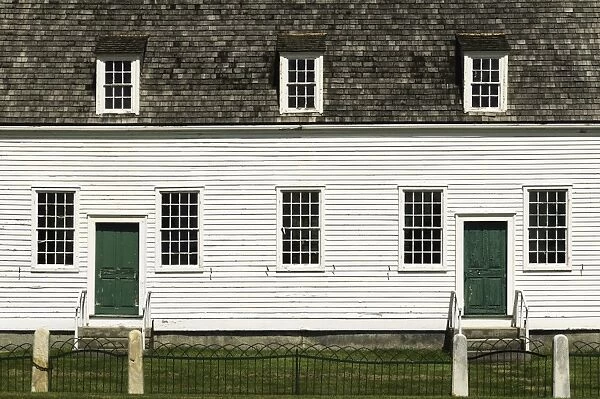 The meeting house dating from about 1793, in Hancock Shaker Village, Hancock, Massachusetts, New England, United States of America, North America