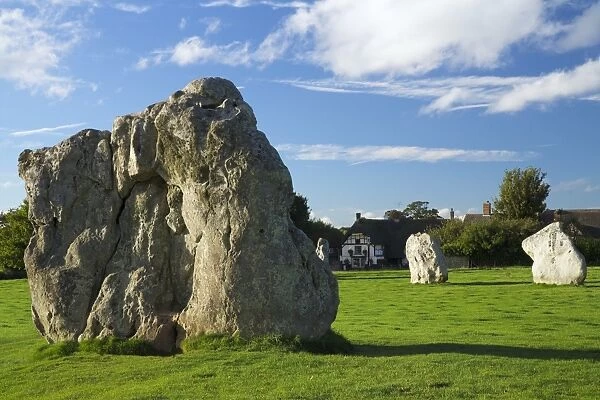 Megalithic stone circle, Avebury, UNESCO World Heritage Site, Wiltshire, England. United Kingdom, Europe