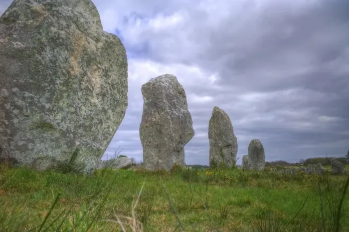 Framed Print : Megalithic stones in the Menec Alignment at Carnac, Brittany, France, Europe Framed Print : Megalithic stones in the Menec Alignment at Carnac, Brittany, France, Europe
