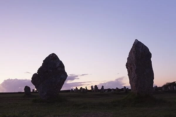 Megaliths of Alignements de Lagatjar, Camaret, Rade de Brest, Brittany, France, Europe