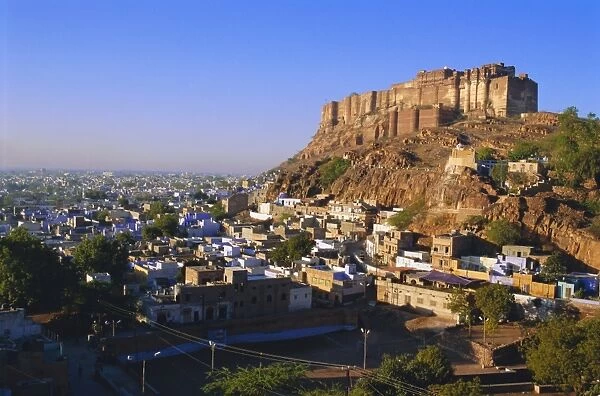 Meherangarh Fort on hill above Jodhpur