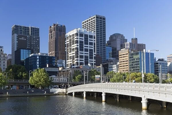 Melbourne skyline along Yarra River, Melbourne, Victoria, Australia, Pacific