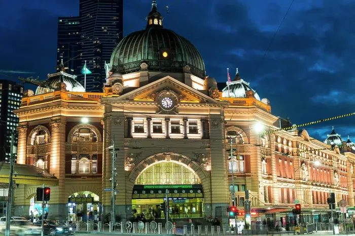 Framed Print : Melbournes icon Flinders Street Station. Melbourne, Victoria, Australia, Pacific