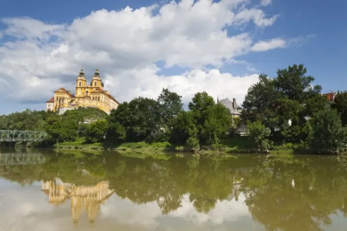 Framed Print : Melk Abbey reflected in the River Danube, Wachau, Lower Austria, Austria, Europe Framed Print : Melk Abbey reflected in the River Danube, Wachau, Lower Austria, Austria, Europe