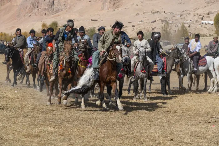 Framed Print : Men practising a traditional Buzkashi game, Yaklawang, Afghanistan, Asia Framed Print : Men practising a traditional Buzkashi game, Yaklawang, Afghanistan, Asia