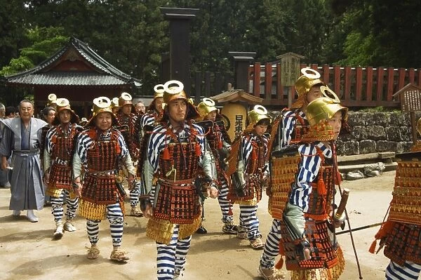 Men in traditional samurai costume