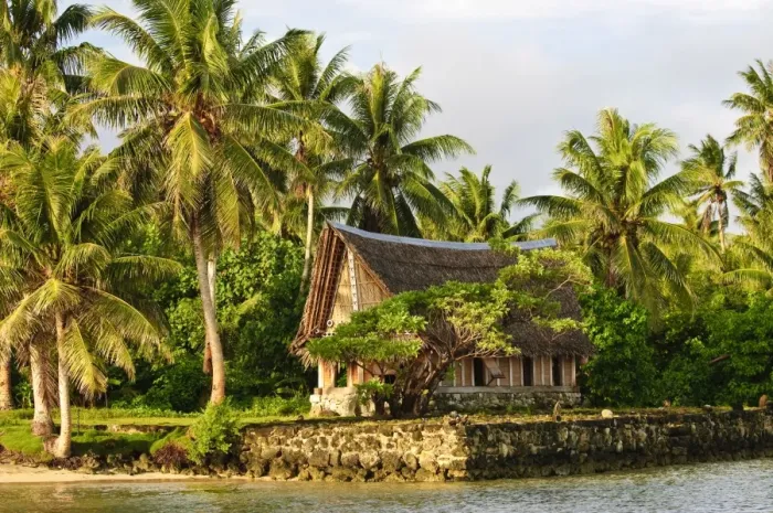 Framed Print : Mens house, Yap, Micronesia, Pacific Framed Print : Mens house, Yap, Micronesia, Pacific