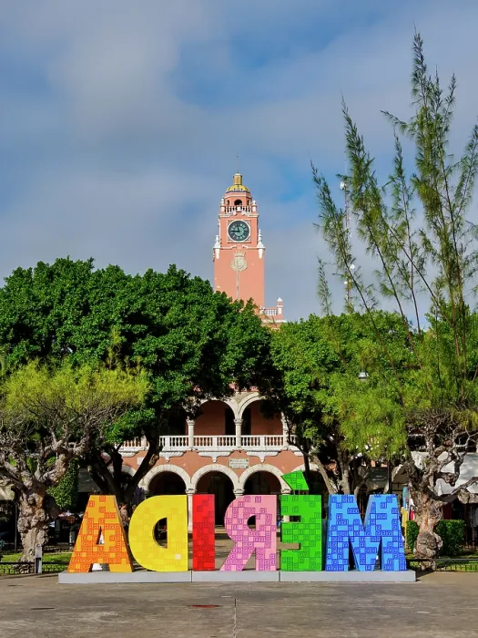 Framed Print : Merida Letters and City Hall, Plaza Grande, Merida, Yucatan State, Mexico Framed Print : Merida Letters and City Hall, Plaza Grande, Merida, Yucatan State, Mexico