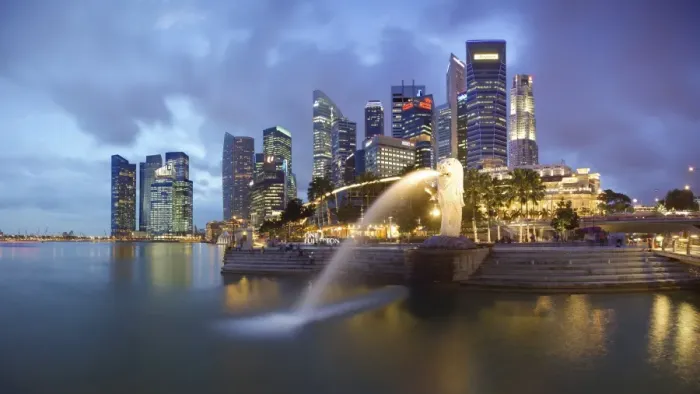 Framed Print : The Merlion Statue with the city skyline in the background, Marina Bay, Singapore, Southeast Asia, Asia Framed Print : The Merlion Statue with the city skyline in the background, Marina Bay, Singapore, Southeast Asia, Asia