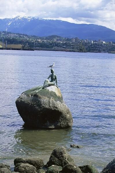 Mermaid statue, Vancouver, British Columbia, Canada, North America