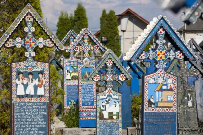 Framed Print : Merry Cemetery, Sapanta, Maramures, Romania, Europe Framed Print : Merry Cemetery, Sapanta, Maramures, Romania, Europe
