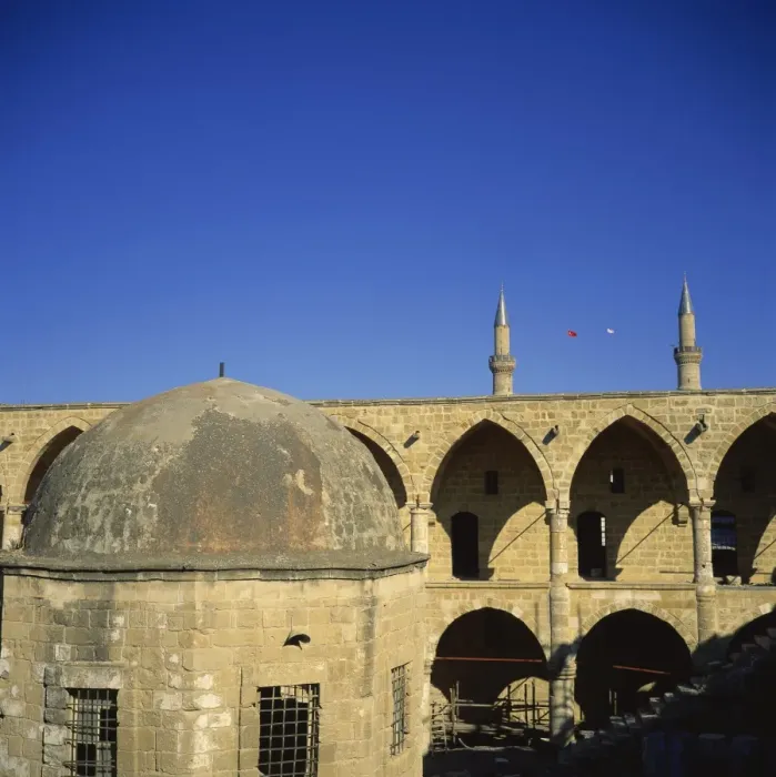 Framed Print : Mescit (prayer room) on six columns, 16th century Ottoman caravanserai built as a travellers inn, Buyuk Han, Nicosia, Northern Cyprus Framed Print : Mescit (prayer room) on six columns, 16th century Ottoman caravanserai built as a travellers inn, Buyuk Han, Nicosia, Northern Cyprus