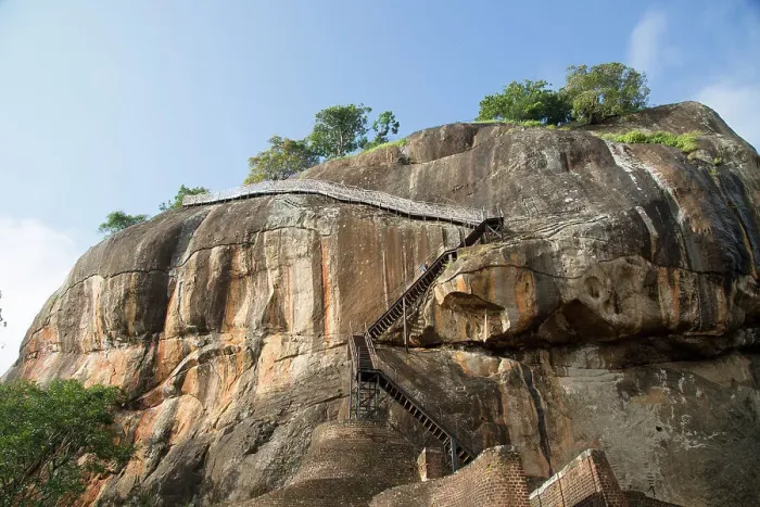 Framed Print : Metal staircase climbing to rock palace fortress, Sigiriya, UNESCO World Heritage Site, Central Province, Sri Lanka, Asia Framed Print : Metal staircase climbing to rock palace fortress, Sigiriya, UNESCO World Heritage Site, Central Province, Sri Lanka, Asia