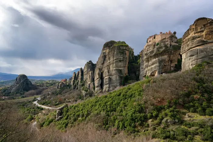 Framed Print : Meteora, ancient holy Monastery of Varlaam and Saint Nicholas Anapafsas, UNESCO, Kalabaka, Greece Framed Print : Meteora, ancient holy Monastery of Varlaam and Saint Nicholas Anapafsas, UNESCO, Kalabaka, Greece