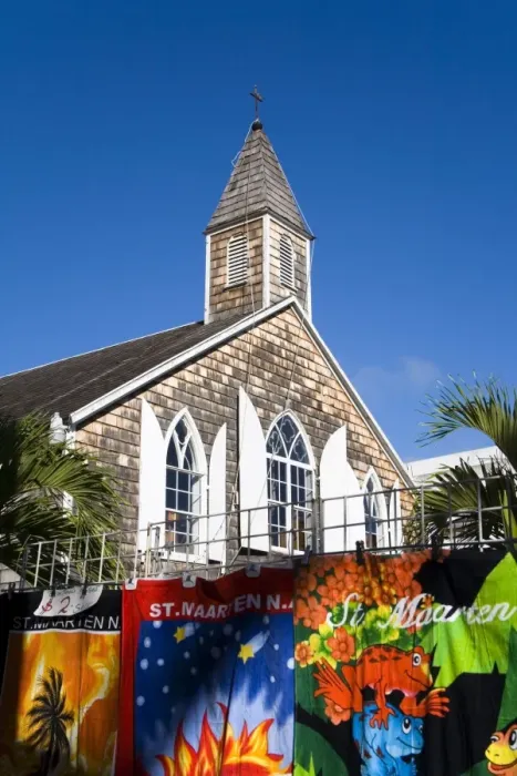 Framed Print : Methodist church, Philipsburg, St Framed Print : Methodist church, Philipsburg, St