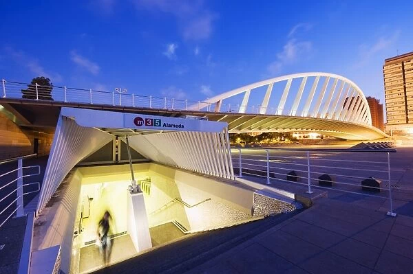 Metro stations at Puenta de la Exposicion, Valencia, Spain, Europe
