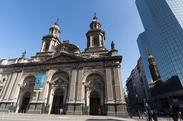 Metropolitan Cathedral, Plaza de Armas, Santiago, Chile, South America