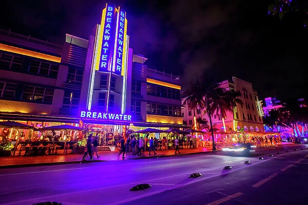 Miami nightlife on Ocean Drive, Miami, Florida, United States of America, North America