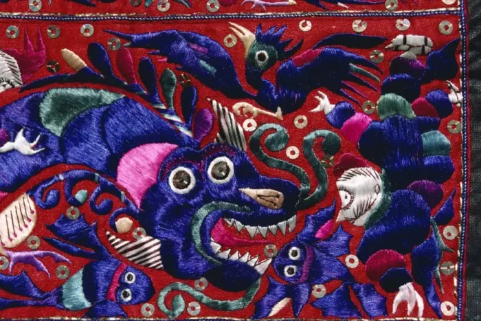 Framed Print : Miao embroiderery, Guizhou Province, China, Asia Framed Print : Miao embroiderery, Guizhou Province, China, Asia
