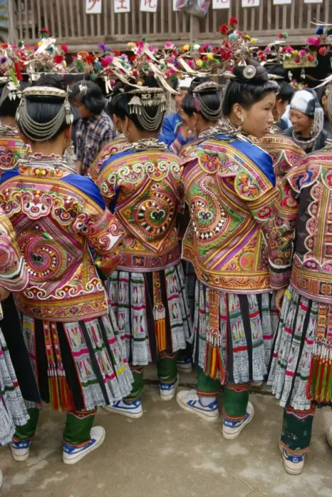 Framed Print : Miao festival costume, Pingyong, Guizhou province, China, Asia Framed Print : Miao festival costume, Pingyong, Guizhou province, China, Asia