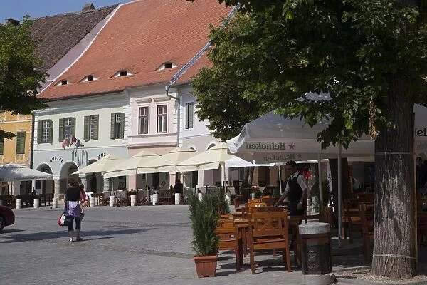 Mica Square, Sibiu, Transylvania, Romania, Europe
