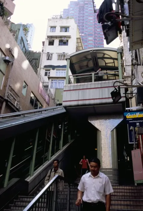 Framed Print : Mid-Levels escalator, Hong Kong Island, Hong Kong, China, Asia Framed Print : Mid-Levels escalator, Hong Kong Island, Hong Kong, China, Asia