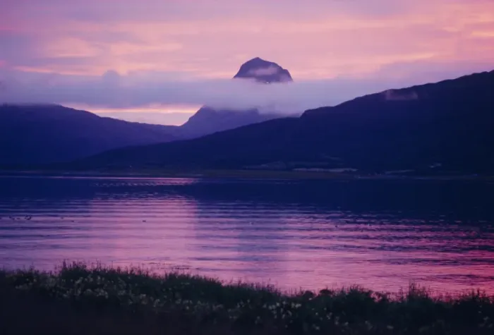 Framed Print : Midnight sun at Nesna Framed Print : Midnight sun at Nesna