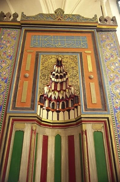 The mihrab added to St. Sophia cathedral when it became the Selimiye mosque