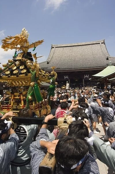 Mikoshi portable shrine of the gods parade