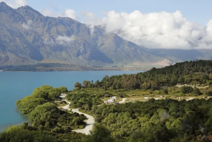 Framed Print : Twelve Mile Delta Department of Conservation Campground on Lake Wakatipu, near Queenstown, Otago, South Island, New Zealand Framed Print : Twelve Mile Delta Department of Conservation Campground on Lake Wakatipu, near Queenstown, Otago, South Island, New Zealand