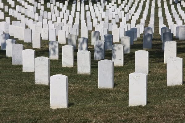Military gravestones, Arlington National Cemetry, Washington D. C. United States of America