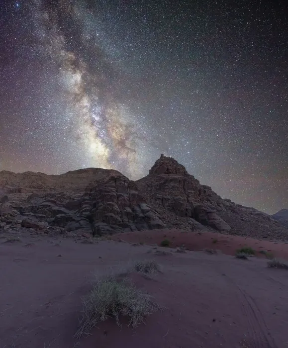 Framed Print : Milky Way core rising over a peak in the Wadi Rum desert, Jordan, Middle East Framed Print : Milky Way core rising over a peak in the Wadi Rum desert, Jordan, Middle East
