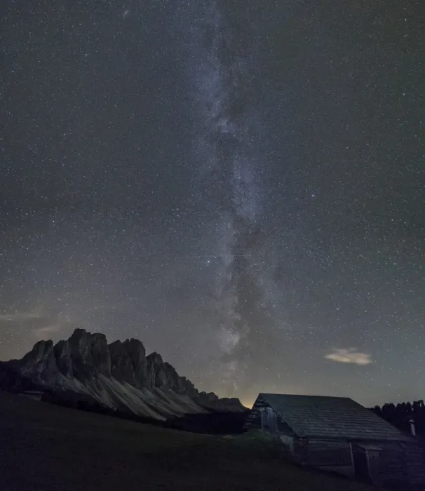 Framed Print : The Milky Way in the starry sky above the Odle, Funes Valley, South Tyrol, Dolomites Framed Print : The Milky Way in the starry sky above the Odle, Funes Valley, South Tyrol, Dolomites