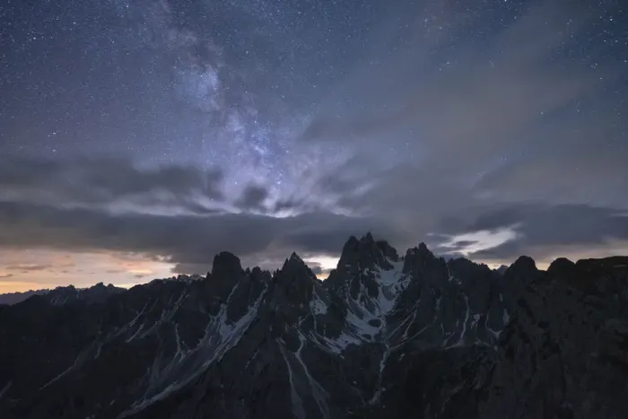 Framed Print : Milky Way and stars over the sharp pinnacles of Cadini di Misurina, Dolomites Framed Print : Milky Way and stars over the sharp pinnacles of Cadini di Misurina, Dolomites